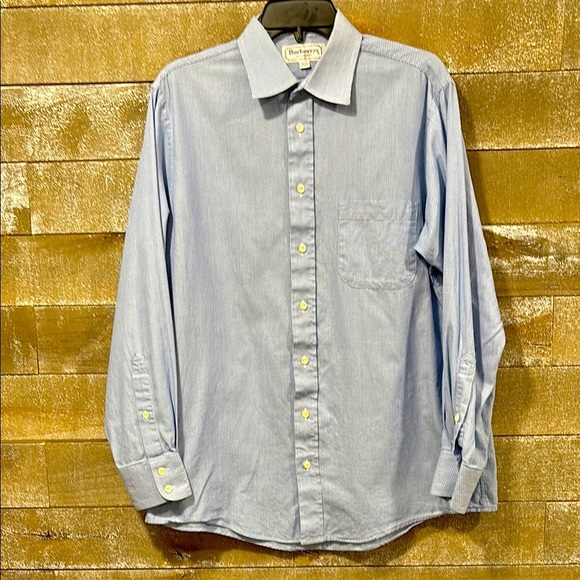 Burberry Other - Burberrys blue Vintage one pocket button down size 16